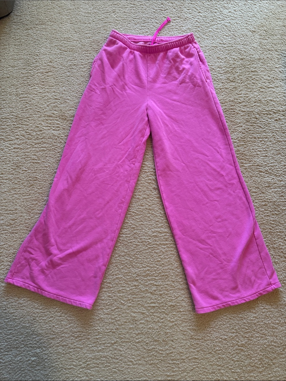 GAP Girls Bright Pink Wide-Leg Pajama Pants